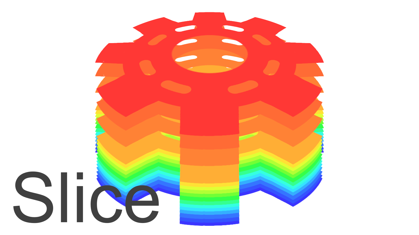 3dモデルをスライスしていることを表す画像