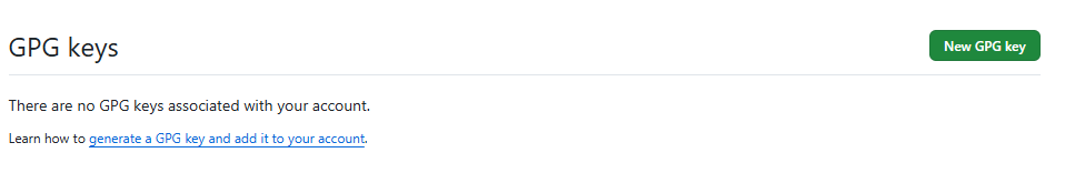 gighubの新規gpgキー設定画面