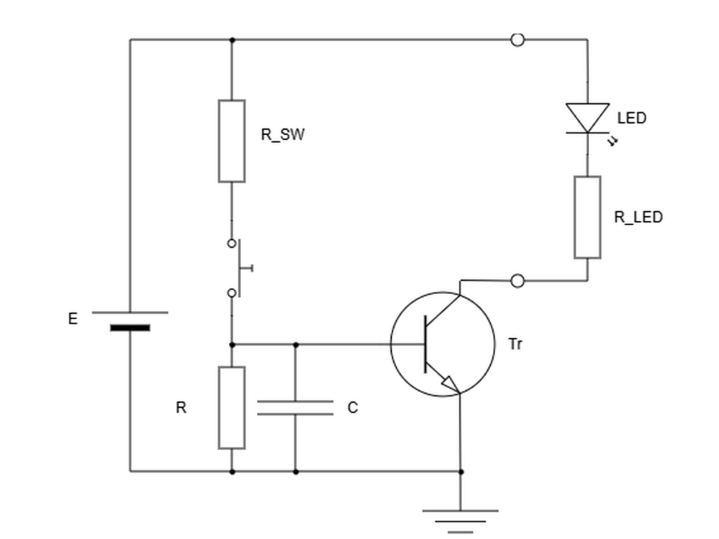 CR遅延型ワンショット回路の例