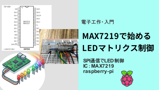 MAX7219でLEDを順次制御する方法を紹介した記事のサムネイル