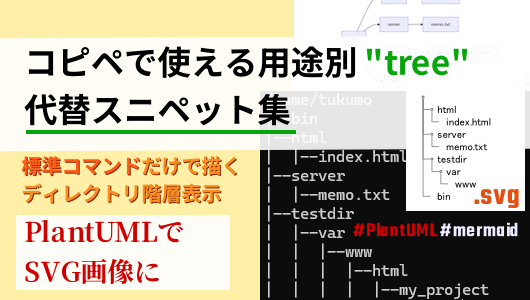 treeコマンドが使えないとき、標準コマンドでディレクトリ構成を表示させる方法