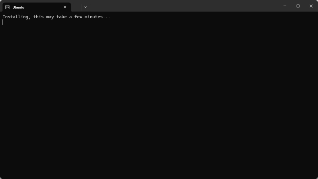 ubuntuのインストール中のターミナル画面