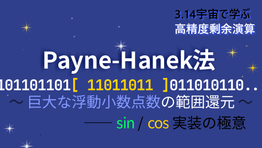 三角関数の計算機での実装に欠かせない範囲還元手法 Payne-Hanek法の仕組みをわかりやすく紹介する記事のサムネイル
